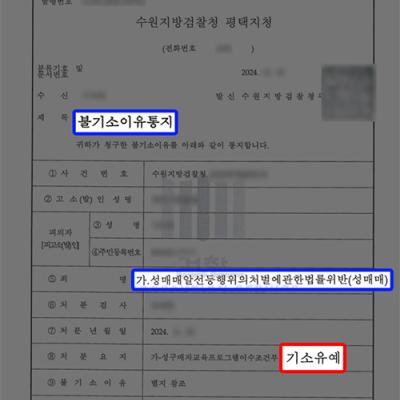 [성매매] SNS를 통해 성매매 한 의뢰인 대리하여 기소유예 선처 이끌어내